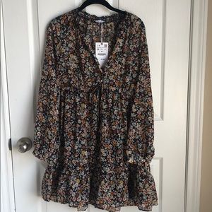 Zara Floral Dress with Ruffle Hem